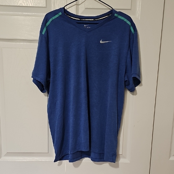 Nike Blue Performance Short Sleeve Tee - Picture 1 of 6